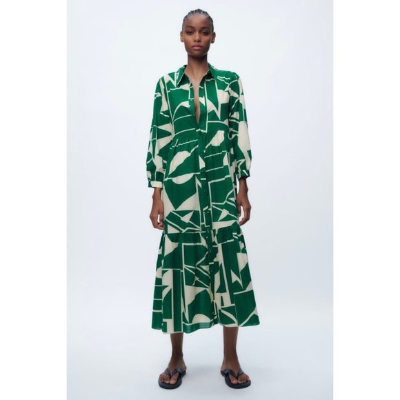 Zara Dresses & Skirts - Zara Long Print Dress | Size Small